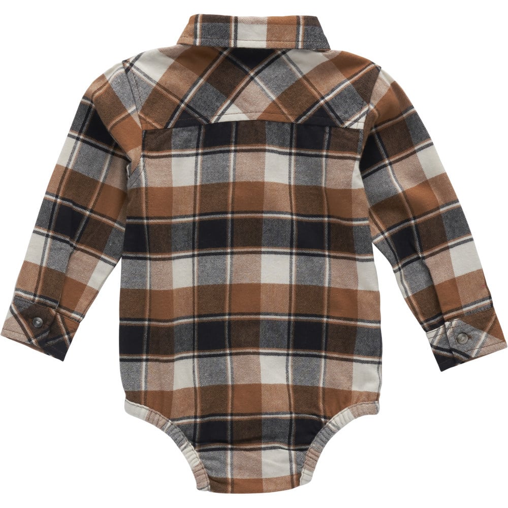 Boy's Carhartt Infant Long-Sleeve Flannel Bodysuit CE8209-D15