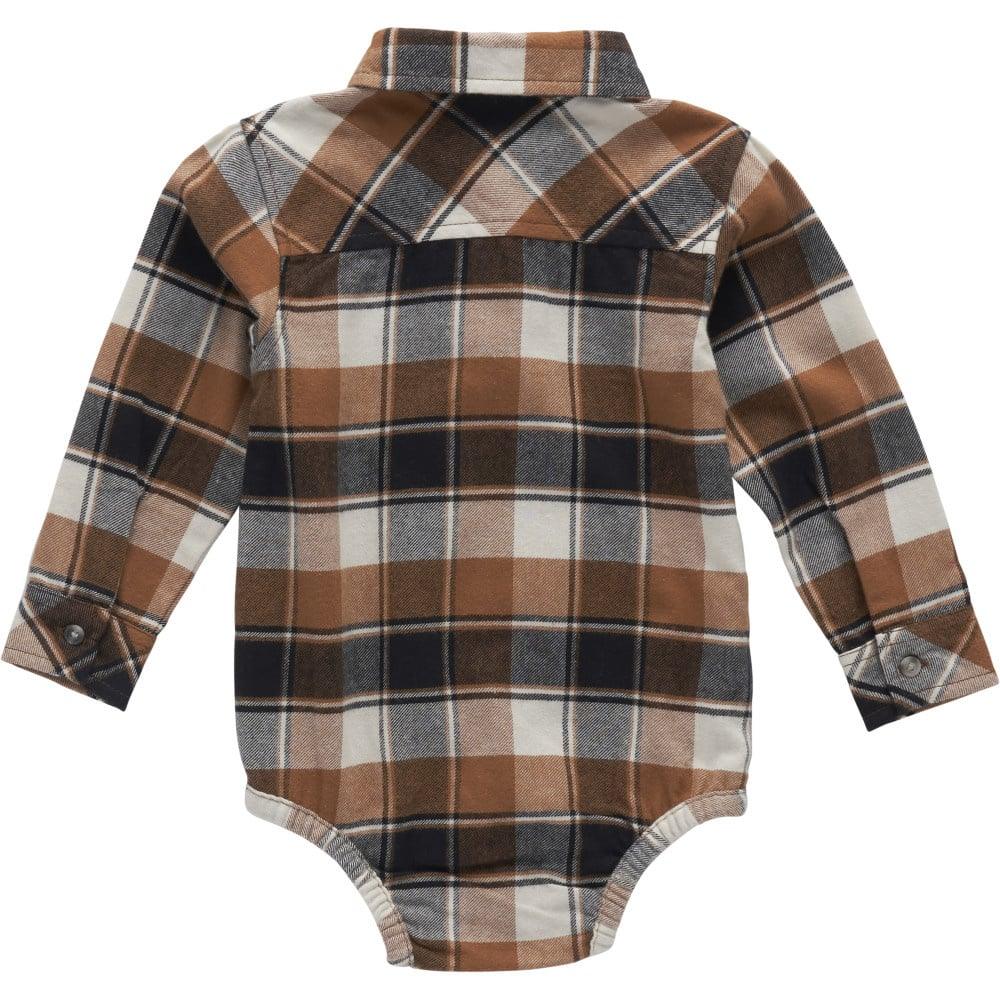 Boy's Carhartt Infant Long-Sleeve Flannel Bodysuit CE8209-D15