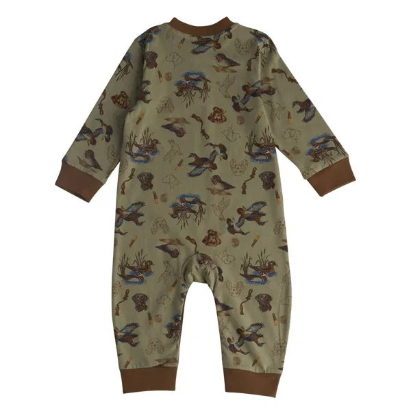 Boy's Carhartt Long Sleeve Duck Print Coverall CM8776-GI7