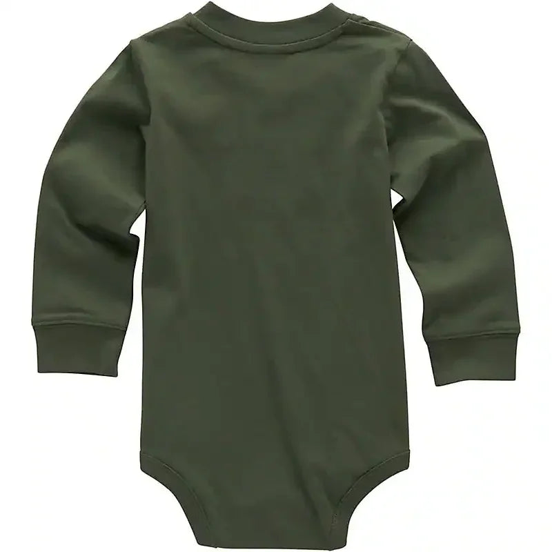 Boy's Carhartt Long Sleeve Pocket Bodysuit CA5011-GL9