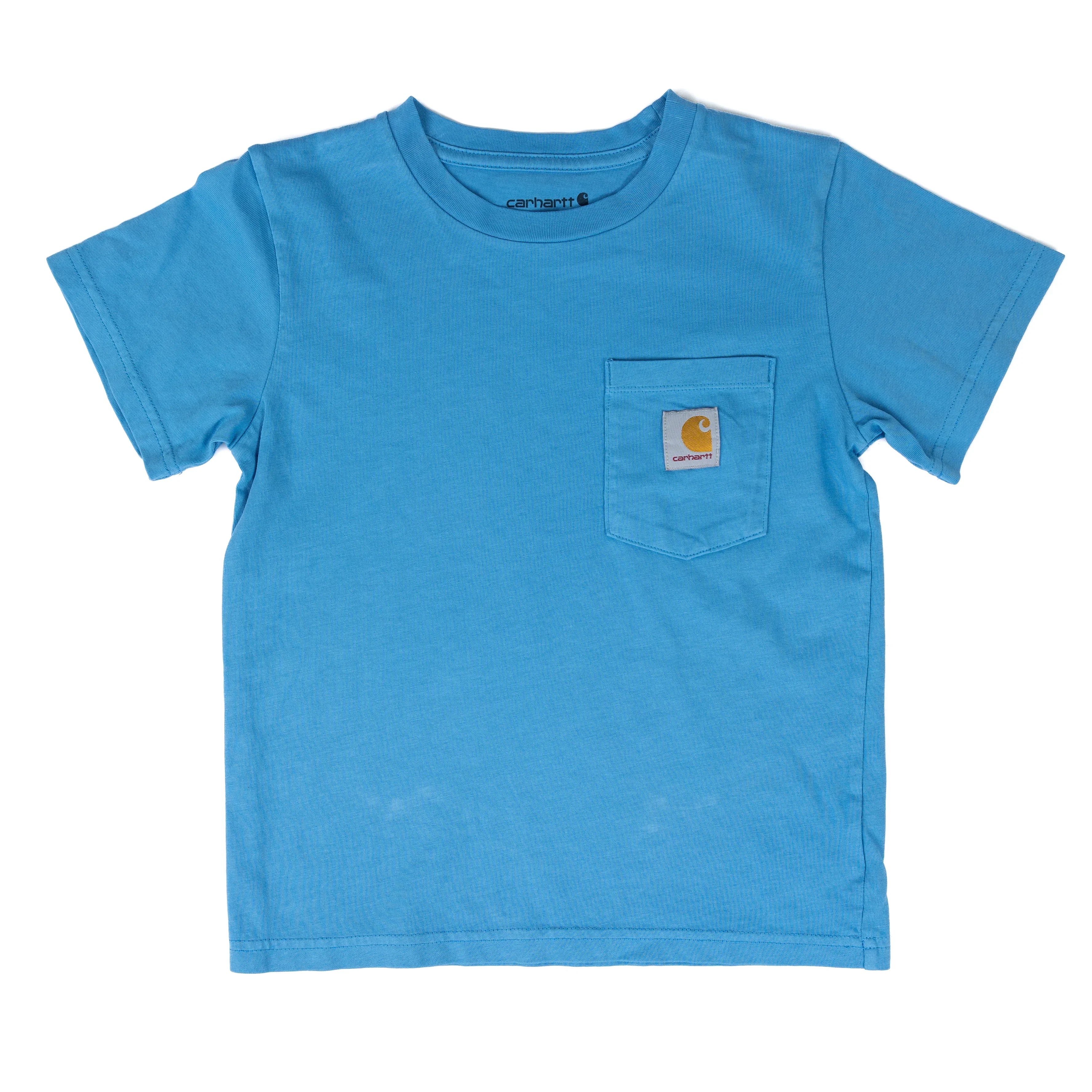 Boy's Carhartt Short Sleeve Light Blue Pocket T-shirt CA6789-B197W