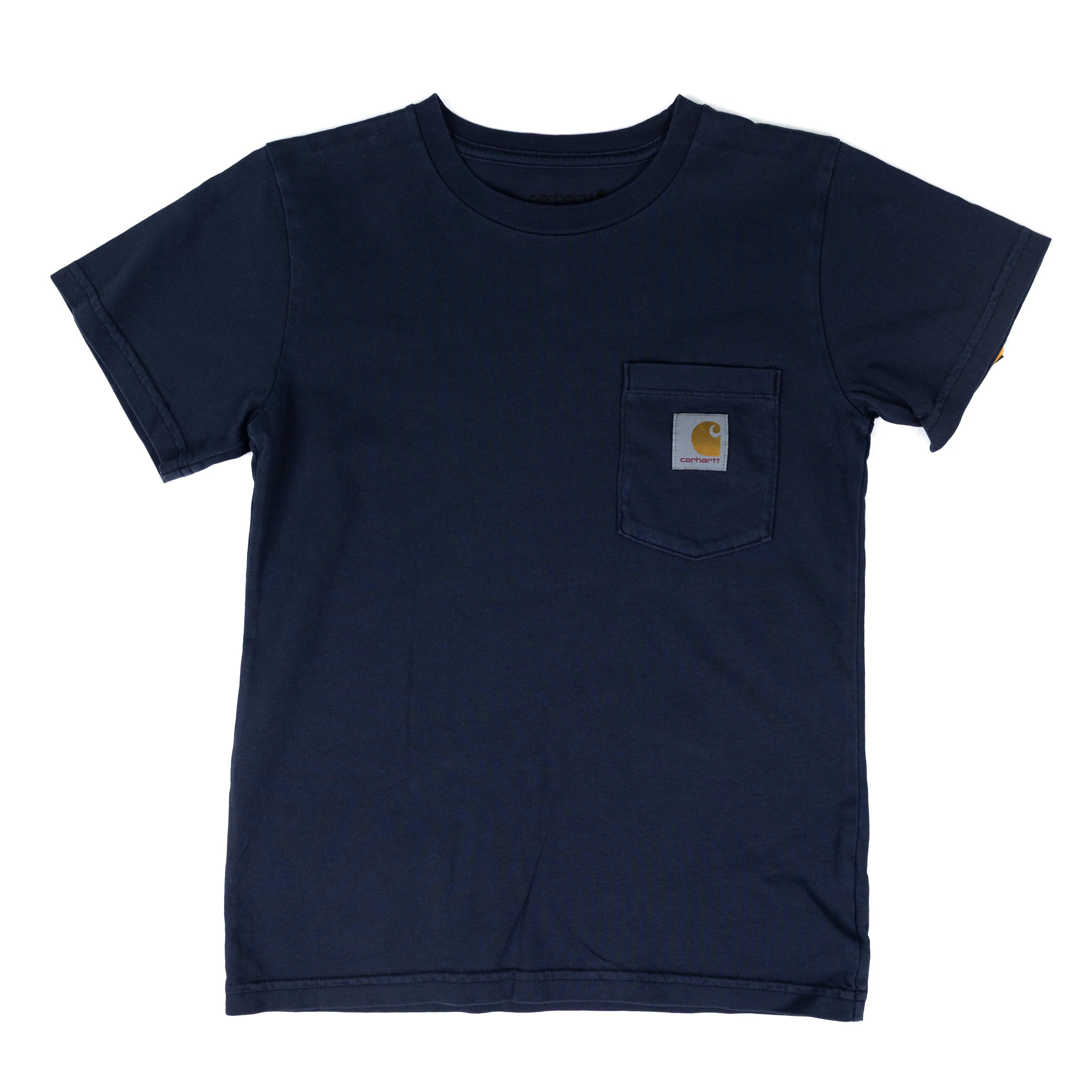 Boy's Carhartt Short Sleeve Navy Pocket T-shirt CA6789-N89W