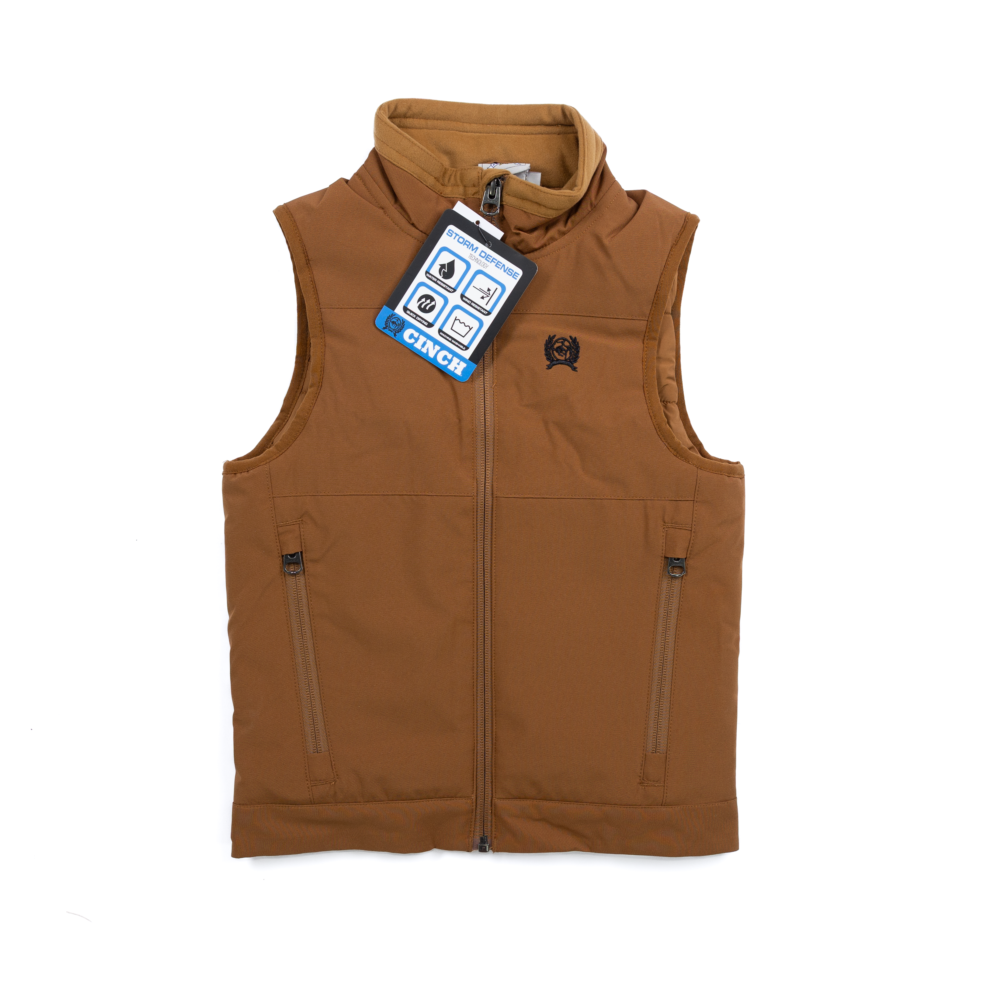 Boy's Cinch Brown Canvas Vest MWV5180001