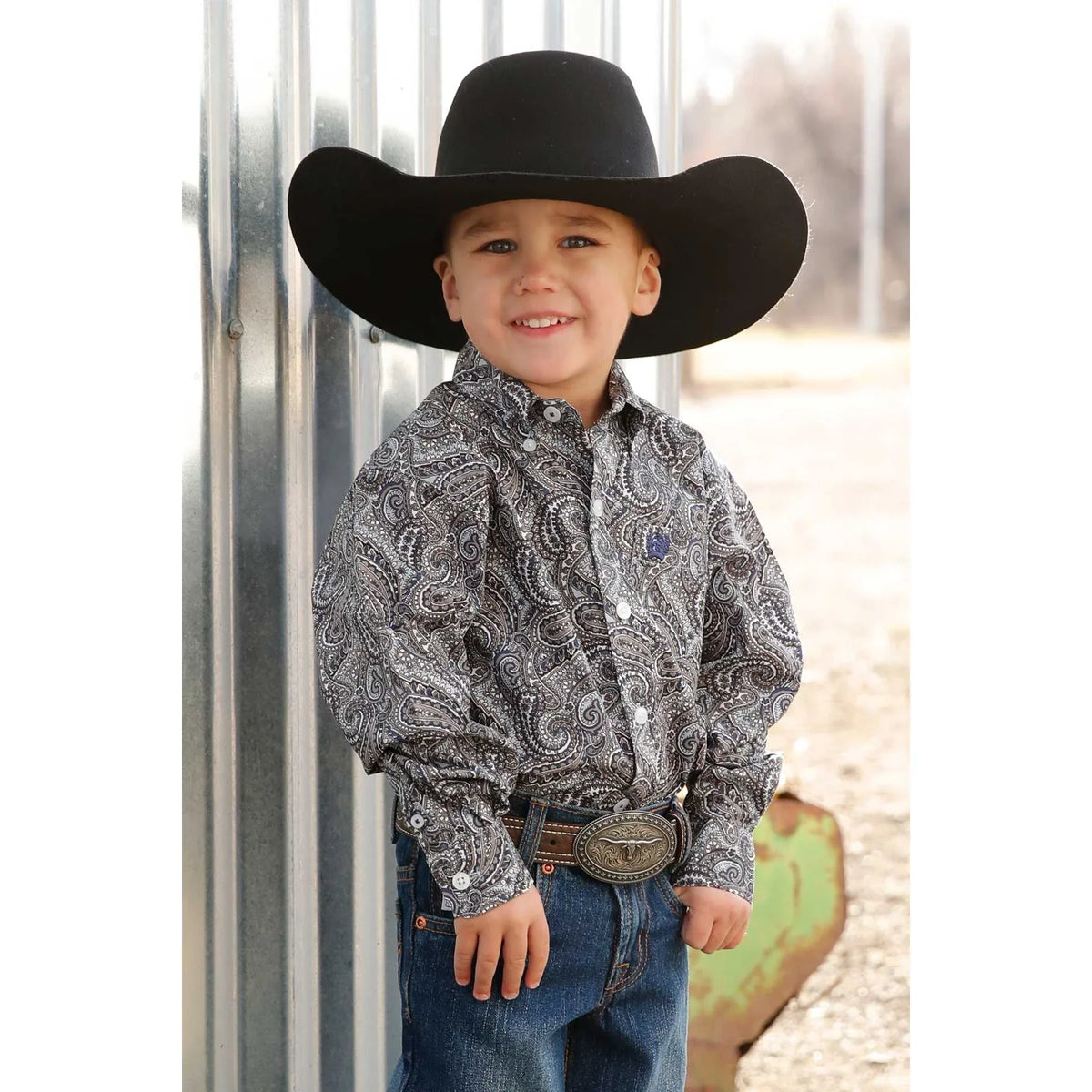 Boy's Cinch Infant Paisley Long Sleeve Shirt MTW7062397