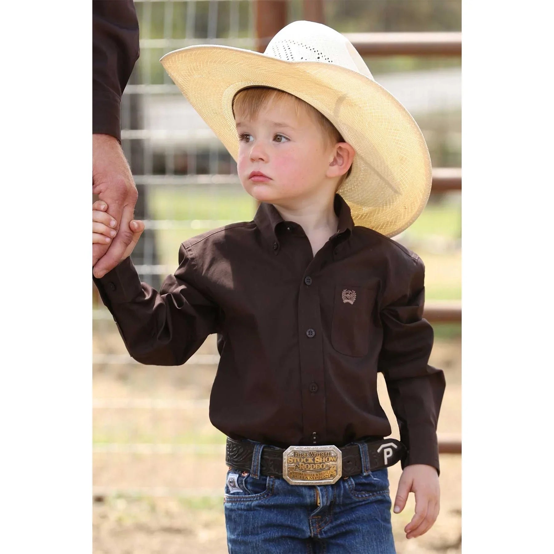 Boy's Cinch Toddler Long Sleeve Brown Western Shirt MTW7061408