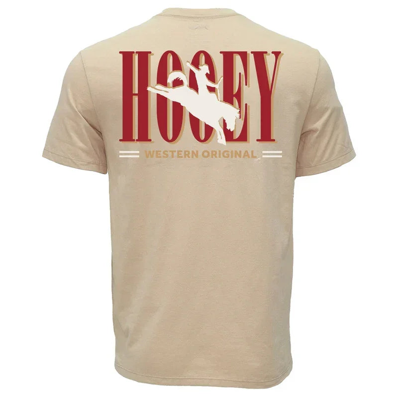 Boy's Hooey "Wild Ride" Tan with Red Hooey Logo T-shirt HT2672TN-Y