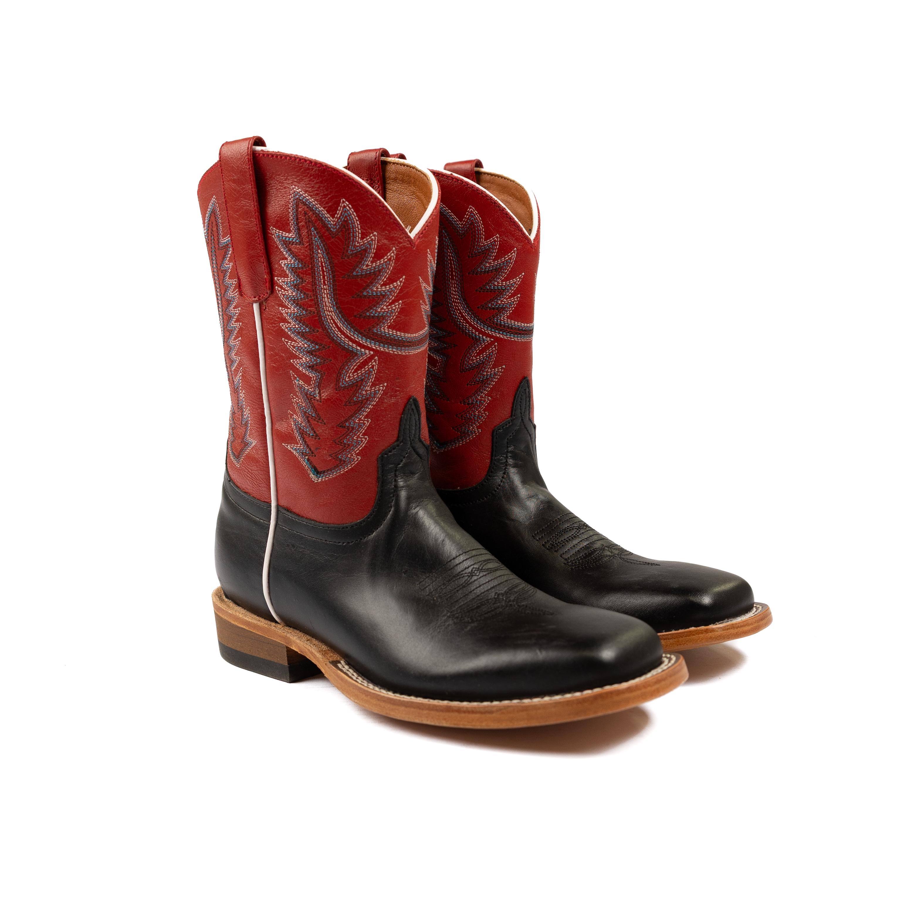 Boy's Horse Power Black Full Grain Cowhide with Red Vitrio Tops HPK8080