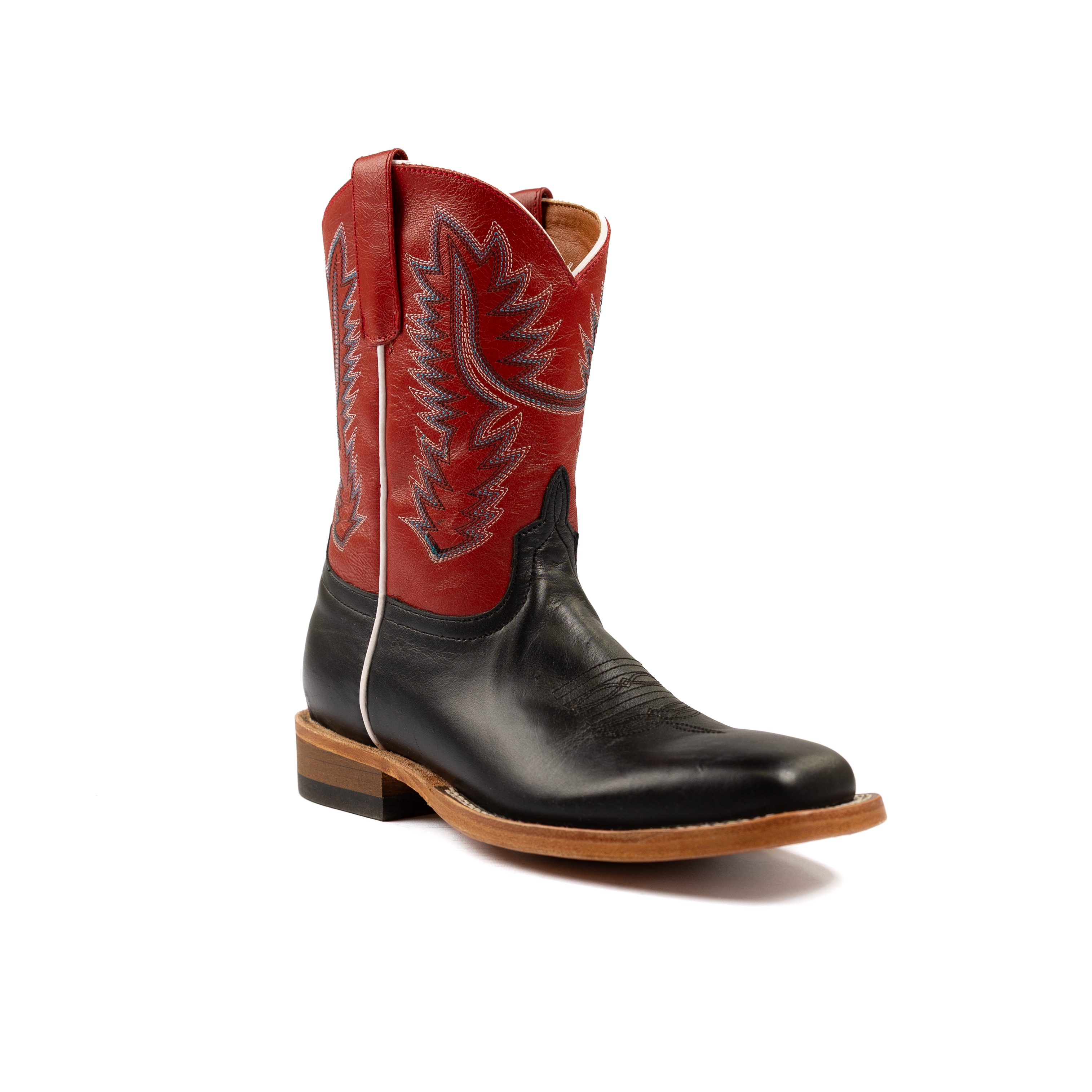 Boy's Horse Power Black Full Grain Cowhide with Red Vitrio Tops HPK8080