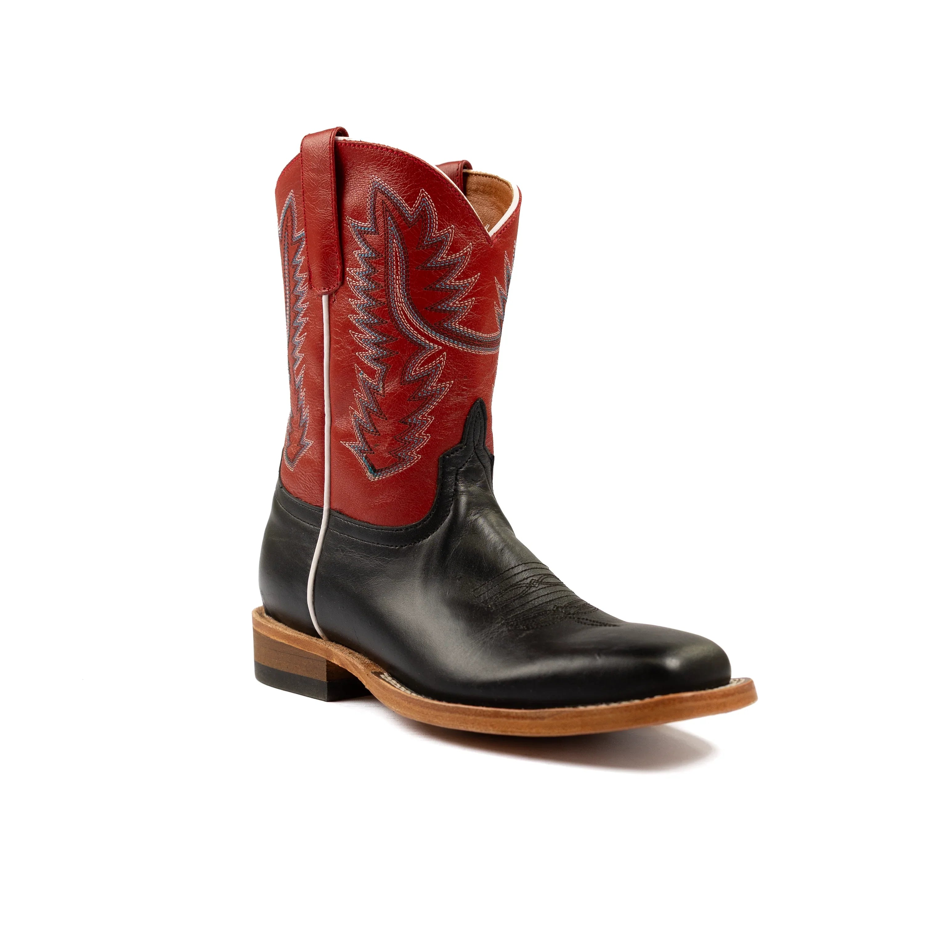 Boy's Horse Power Black Full Grain Cowhide with Red Vitrio Tops HPK8080