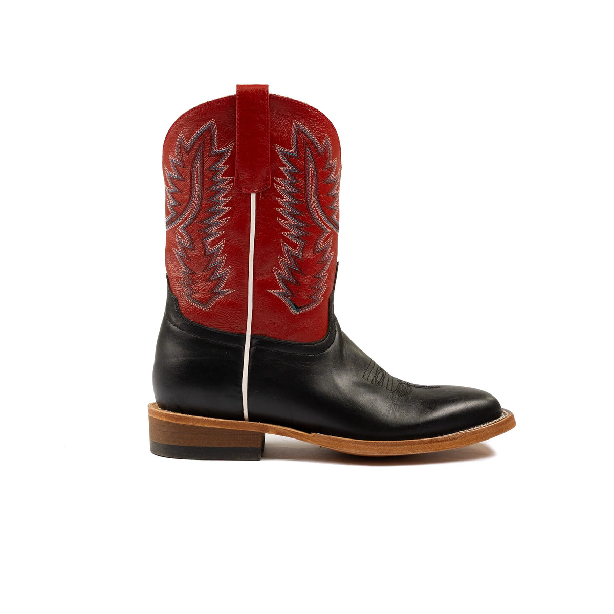 Boy's Horse Power Black Full Grain Cowhide with Red Vitrio Tops HPK8080