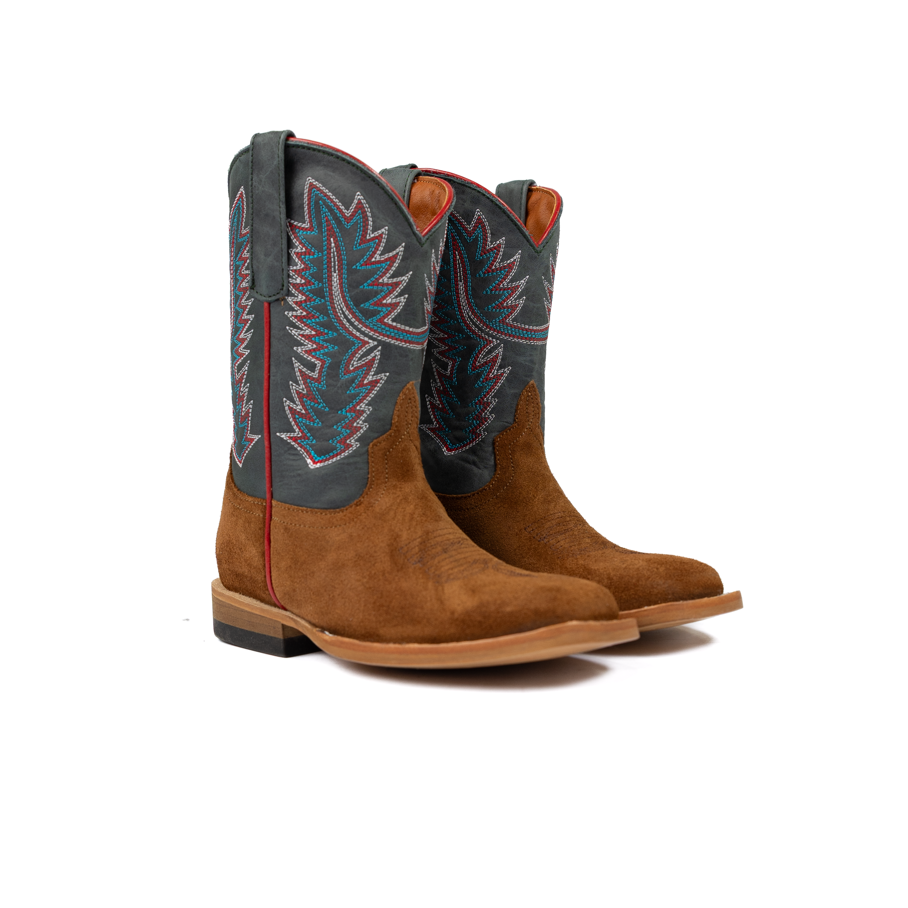 Boy's Horse Power Tobacco Old Suede With Blue Oklahoma Tops HPK8079
