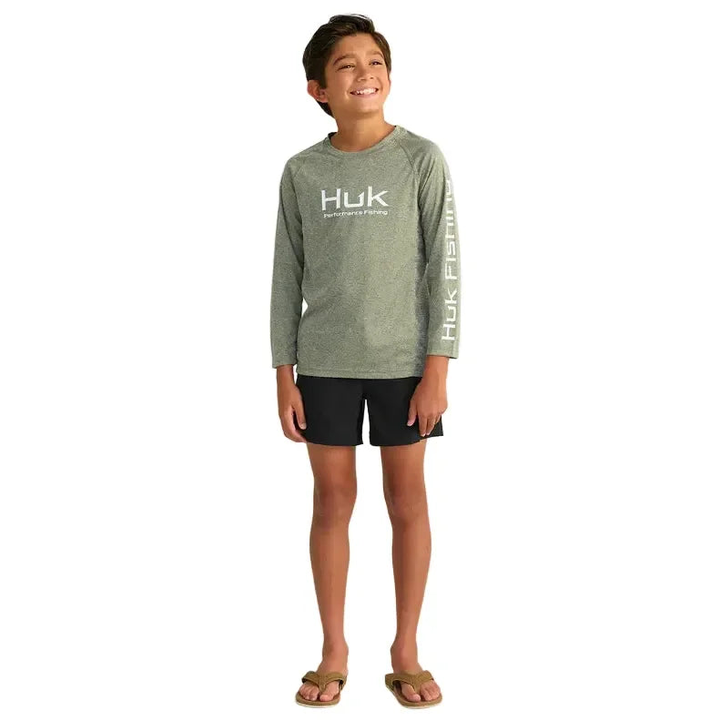 Boy's Huk Black Pursuit Volley Swim Shorts H7200016-001