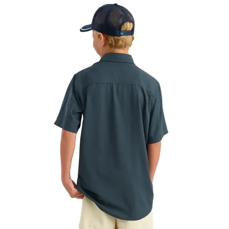 Boy's Huk Sea Storm Tide Point Short Sleeve Button Down Shirt H7150002-408
