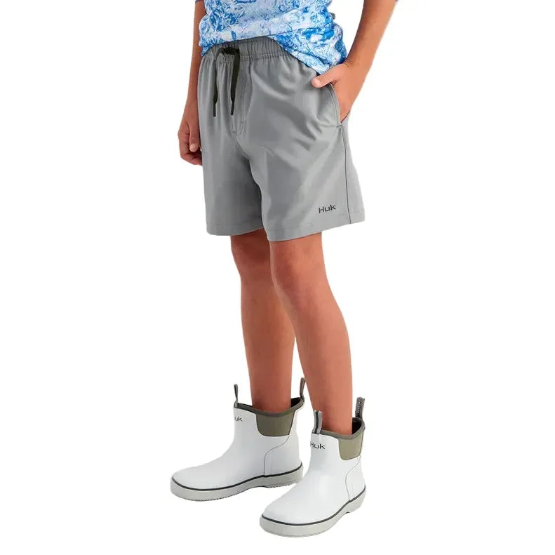 Boy's Huk Sharkskin Pursuit Volley Swim Shorts H7200016-028