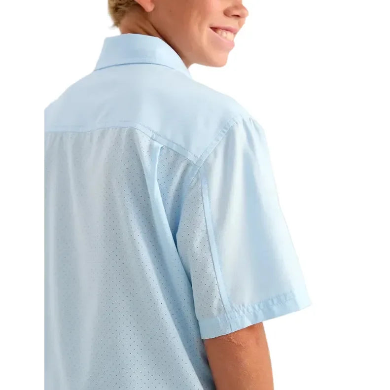 Boy's Huk Tide Point Short Sleeve Button Down Shirt H7150002-425
