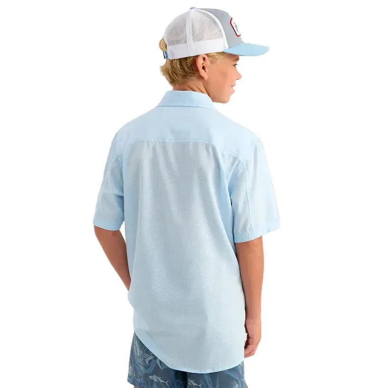 Boy's Huk Tide Point Short Sleeve Button Down Shirt H7150002-425