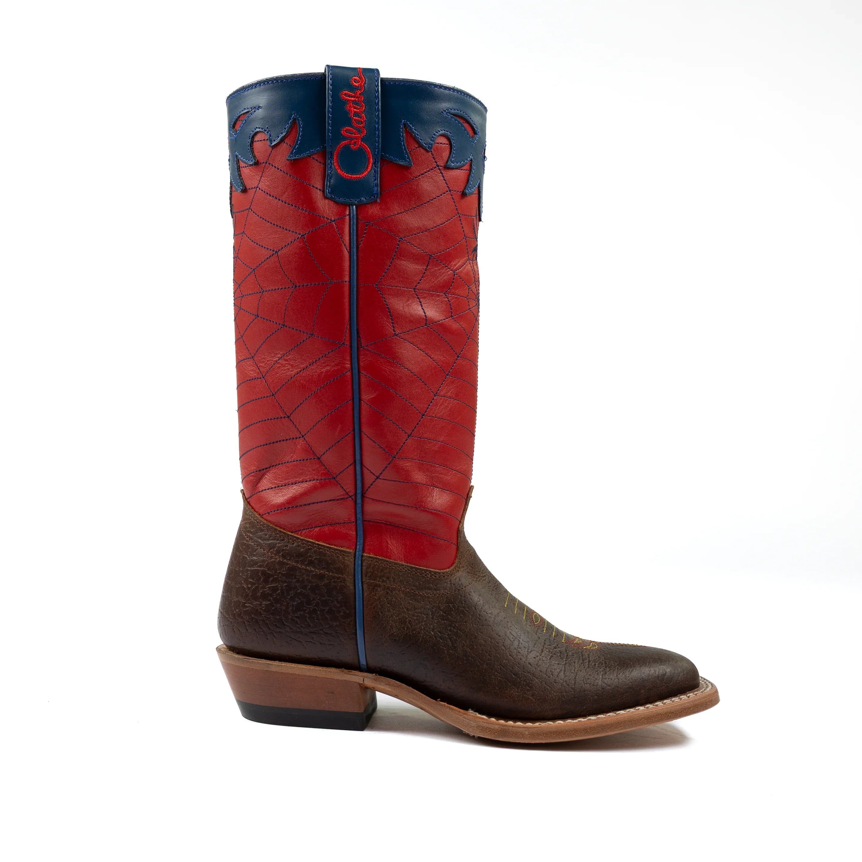 Boy's Olathe Red and Blue Spiderman Western Boots OK42