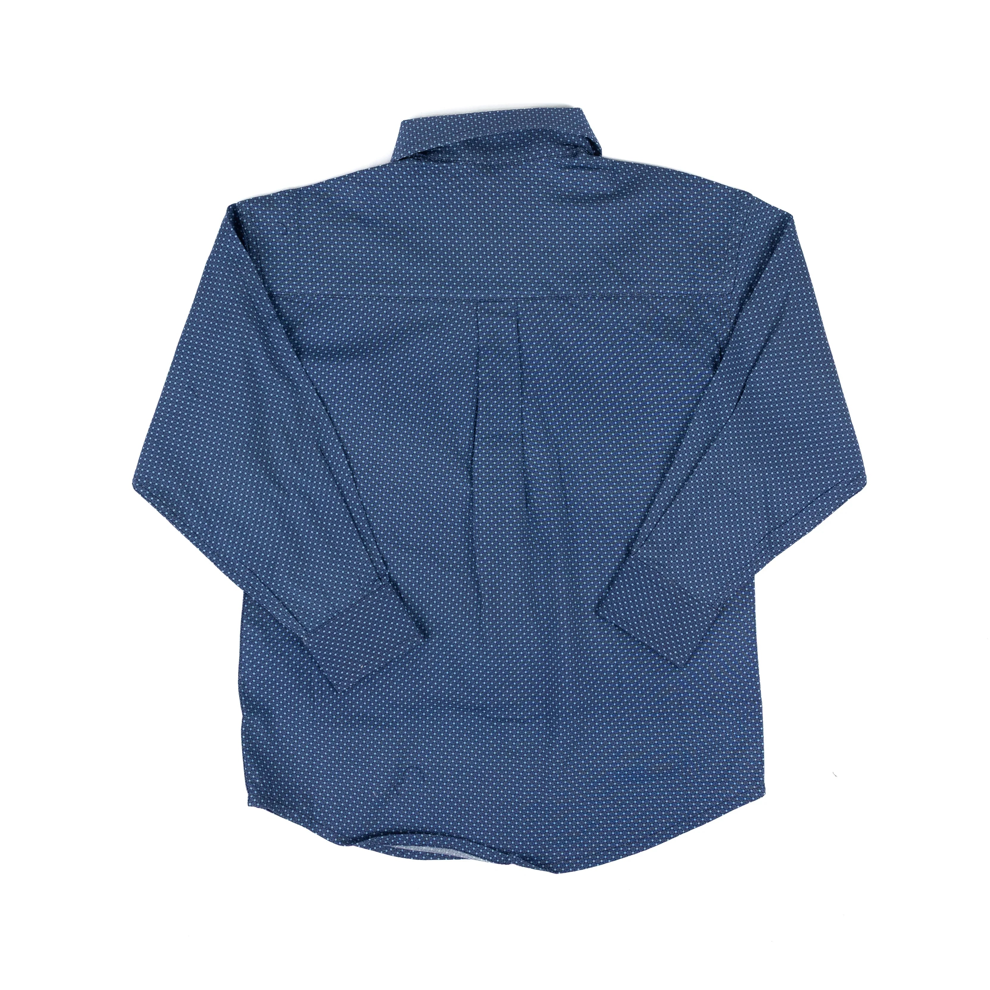 Boy's Panhandle Long Sleeve Blue Button Up Shirt SBB2S08279