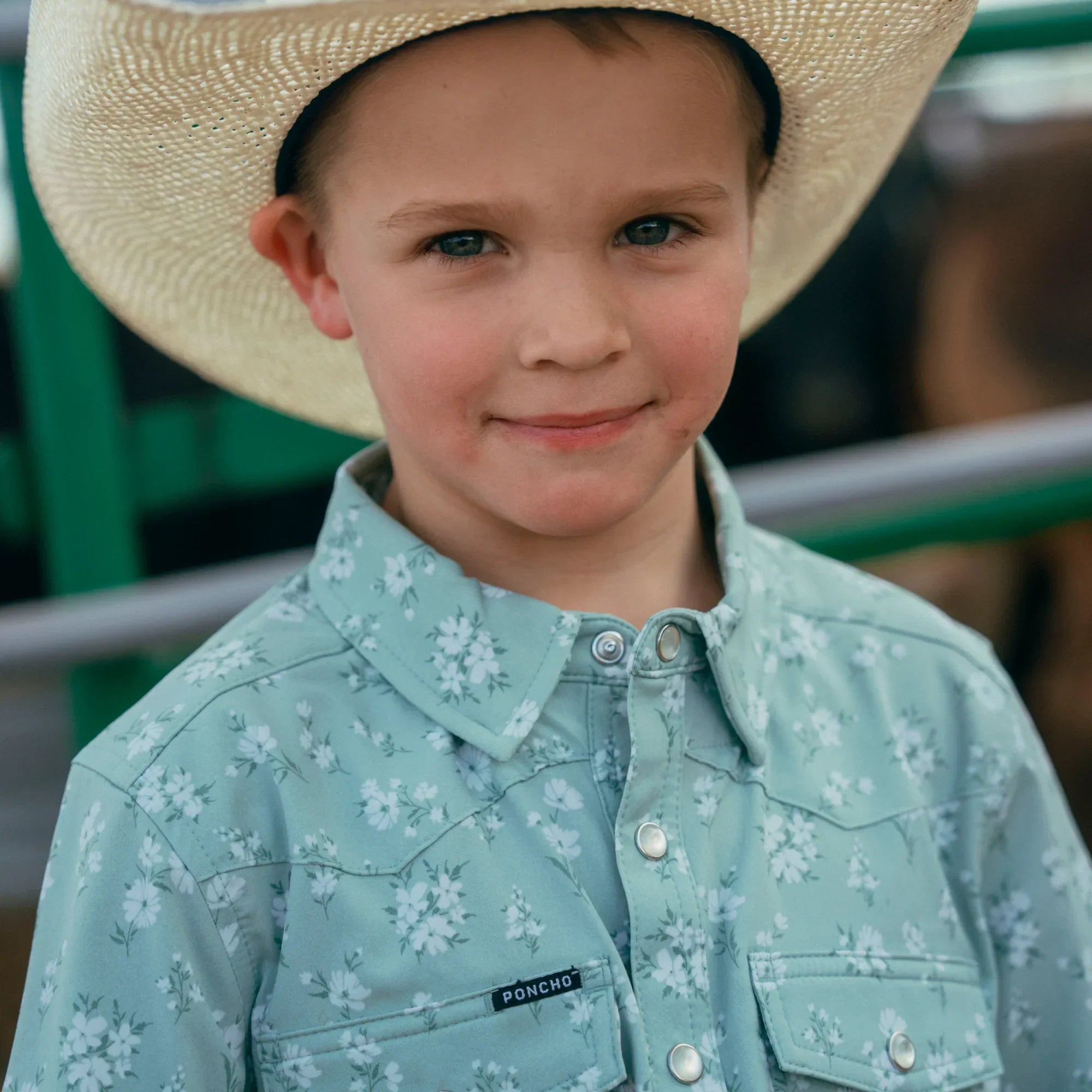Boy's Poncho "The Marty Robbins" Short Sleeve Snap Shirt