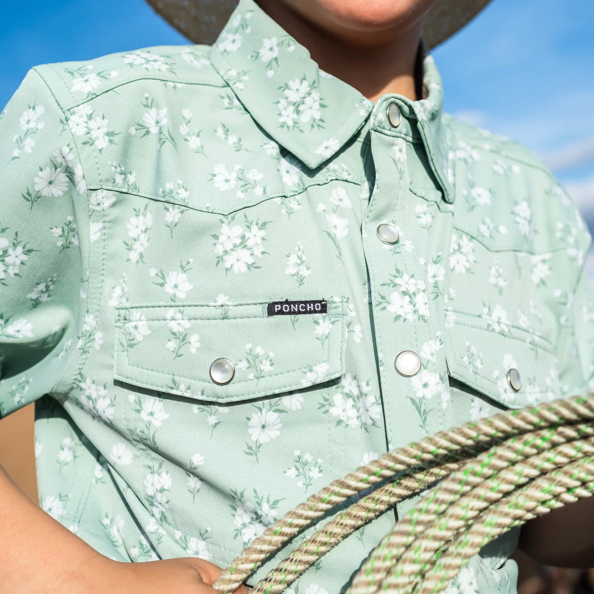 Boy's Poncho "The Marty Robbins" Short Sleeve Snap Shirt