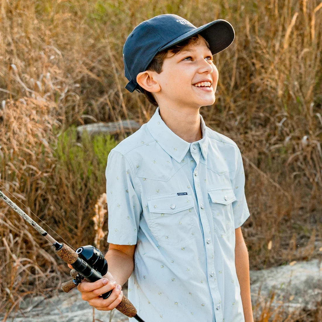 Boy's Poncho "The San Carlos" Short Sleeve Snap Shirt