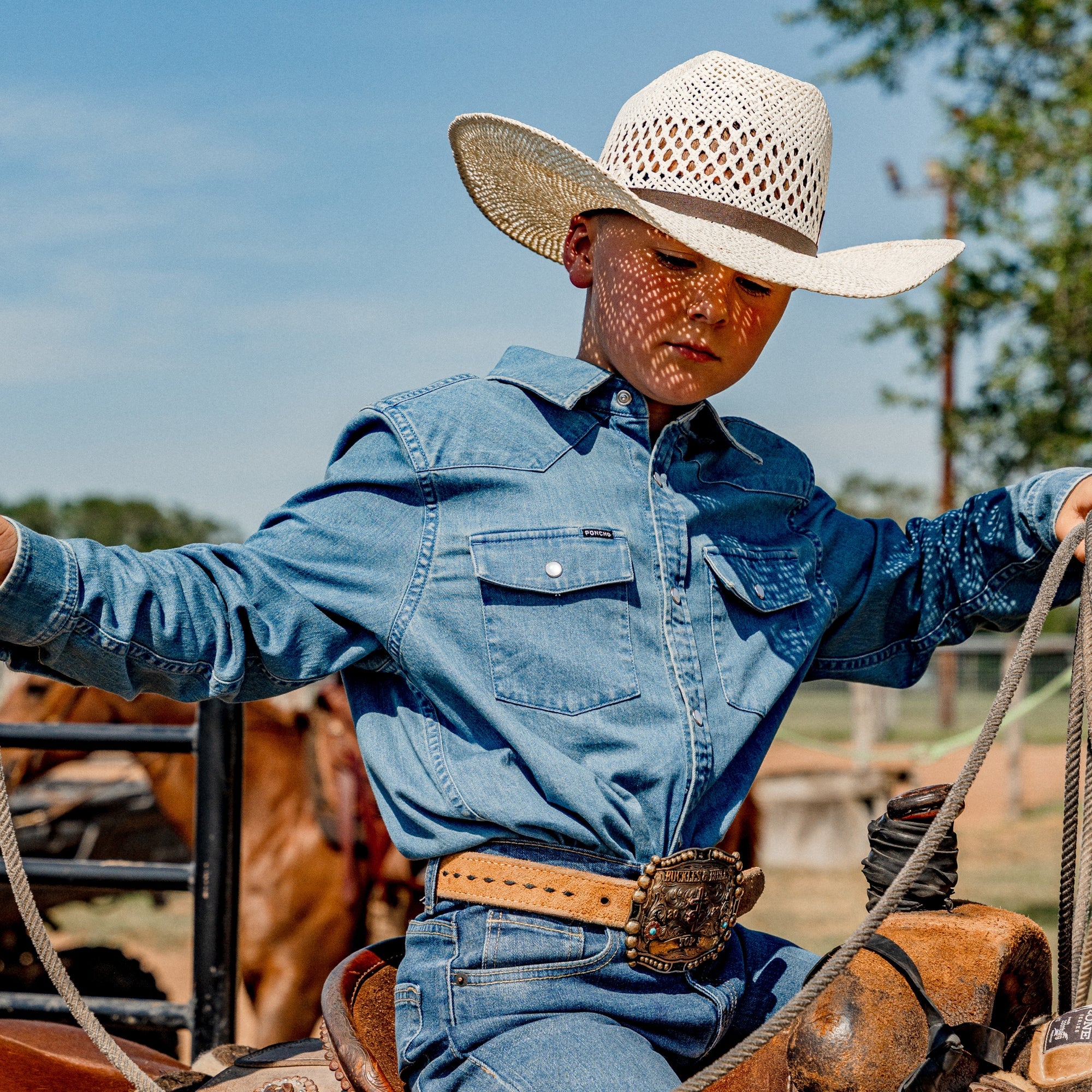 Boy's Poncho "The Weldon" Snap Up Shirt