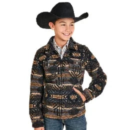 Boy's Powder River Outfitters Printed Berber Jacket