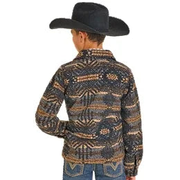 Boy's Powder River Outfitters Printed Berber Jacket