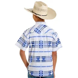 Boy's Rock & Roll Aztec Print Pearl Snap Shirt BBN3S06495 - Crazy House Western Wear