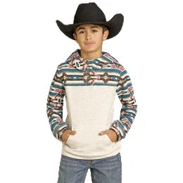 Boy's Rock and Roll Color-Blocked Hoodie BB94T07704