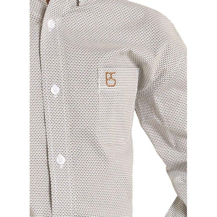 Boy's Rock and Roll Geometric Long Sleeve Button Shirt SBB2S07412