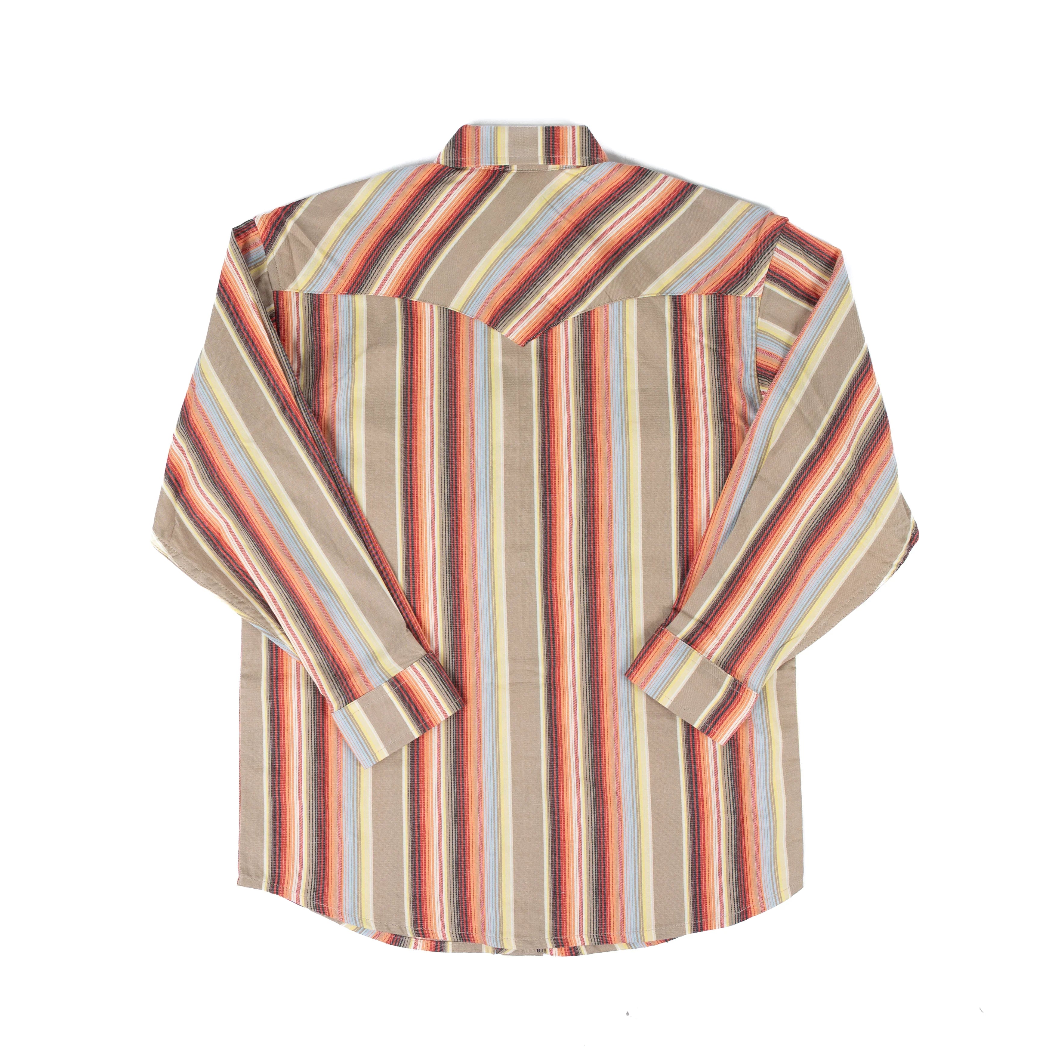 Boy's Rock and Roll Vintage Stripe Printed Snap Shirt BBN2S08309