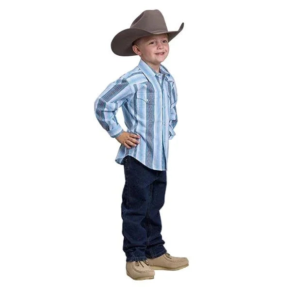Boy's Roper Long Sleeve Vertical Striped Shirt 03-030-0068-0322