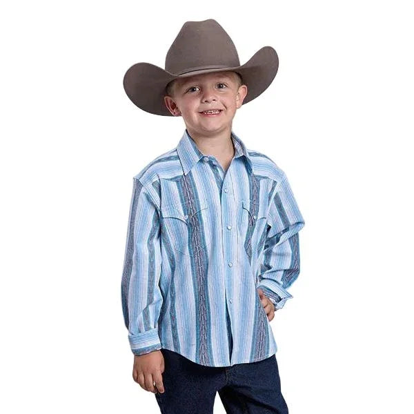 Boy's Roper Long Sleeve Vertical Striped Shirt 03-030-0068-0322