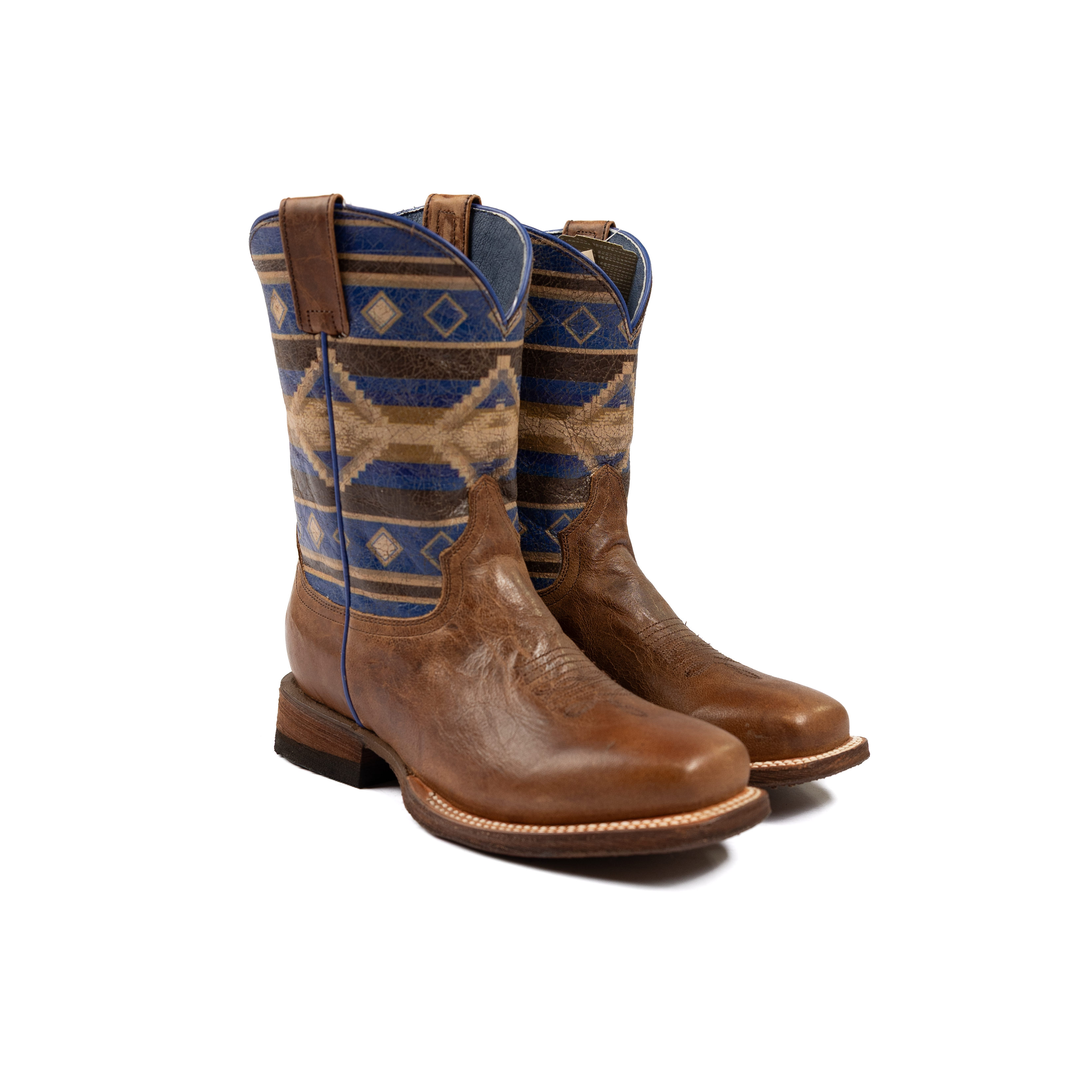 Boy's Roper Square Toe Printed Aztec Western Boot 09-018-7022-8508