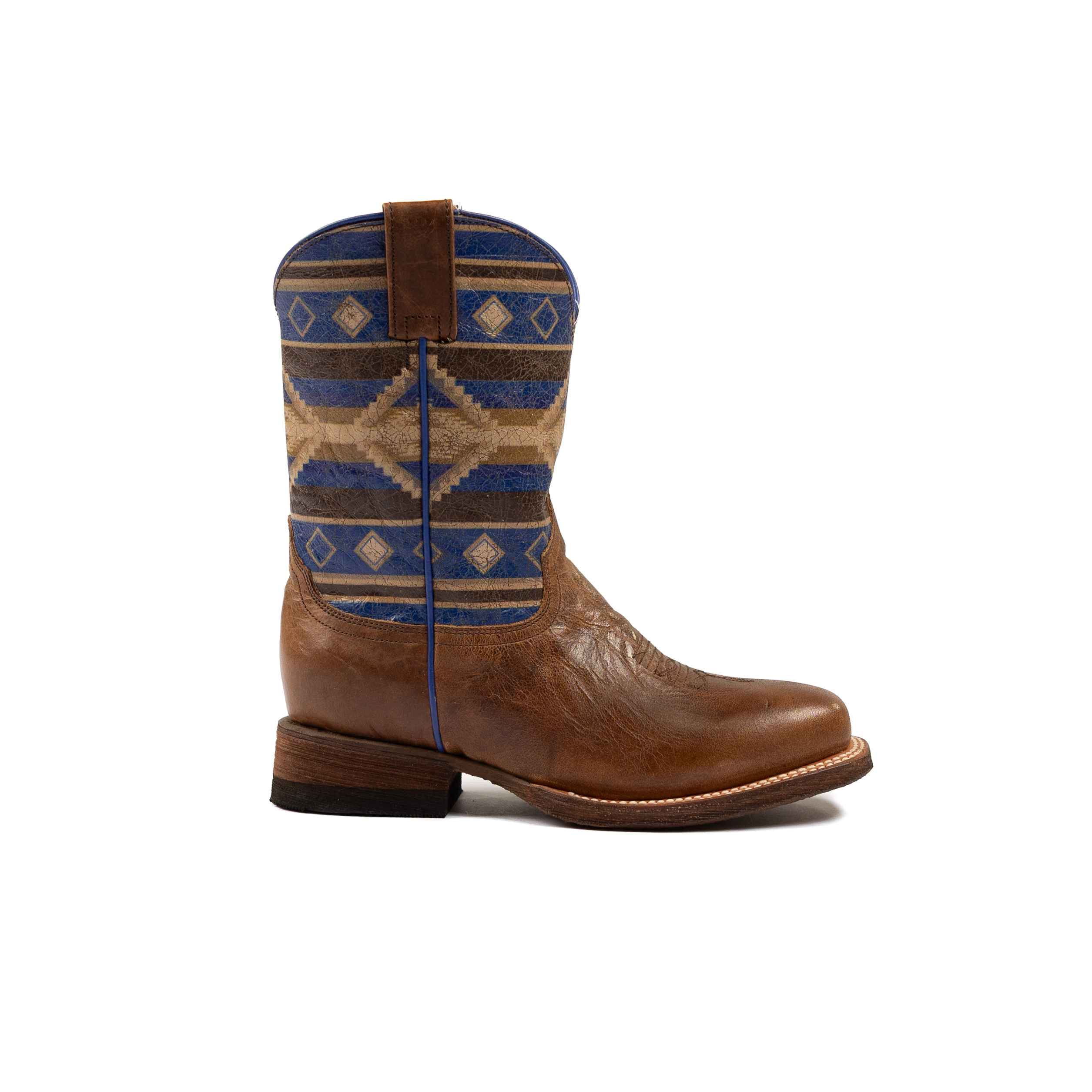 Boy's Roper Square Toe Printed Aztec Western Boot 09-018-7022-8508