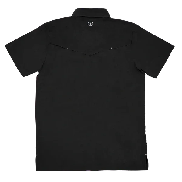 Boy's SanJac Short Sleeve Midnight Black Snap Up Shirt Y-COAHUILA-S/S-BLK - Crazy House Western Wear
