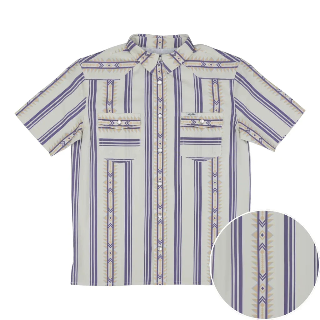 Boy's SanJac Short Sleeve The Alpine Performance Pearl Snap Shirt YTH-SS-ALPN