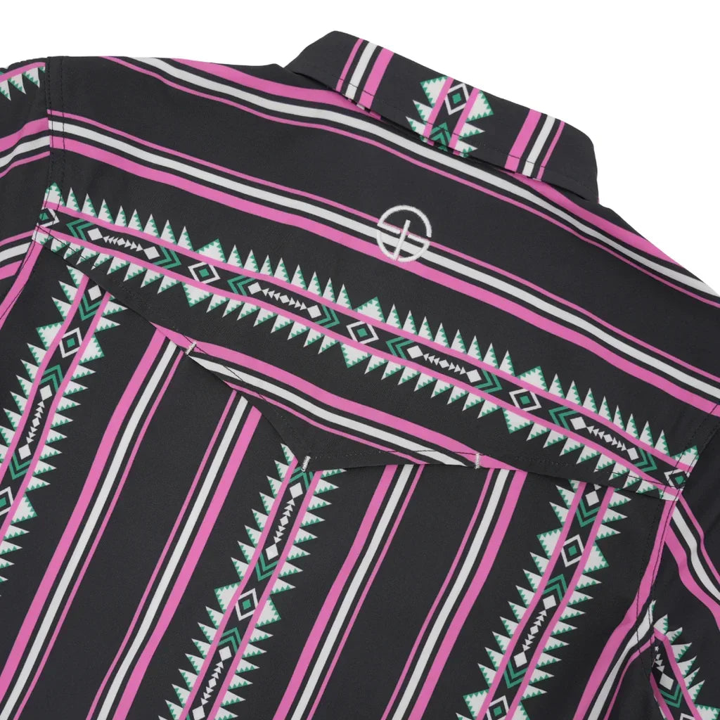 Boy's SanJac The Roswell Short Sleeve Performance Pearl Snap Shirt YTH-SS-RWELL