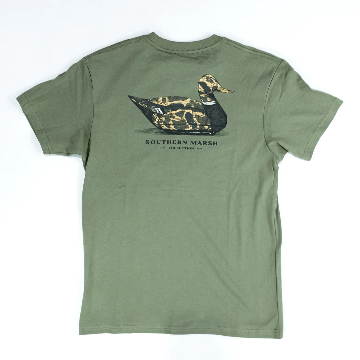 Boy's Southern Marsh Olive Duck Decoy Camo Tee YADYD-SWO