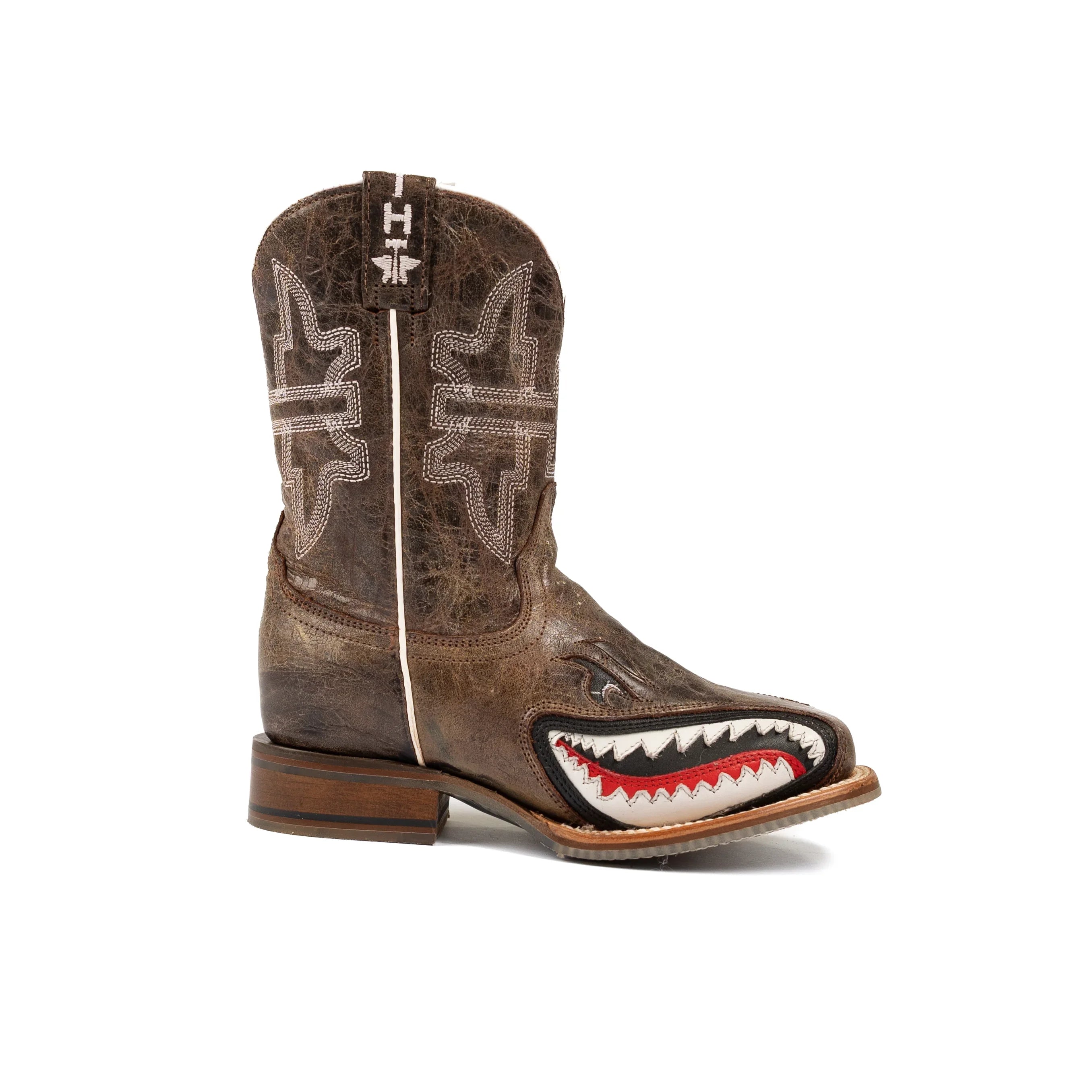 Boy's Tin Haul Sharky with Man Eater Sole Western Boot 14-018-0007-0712