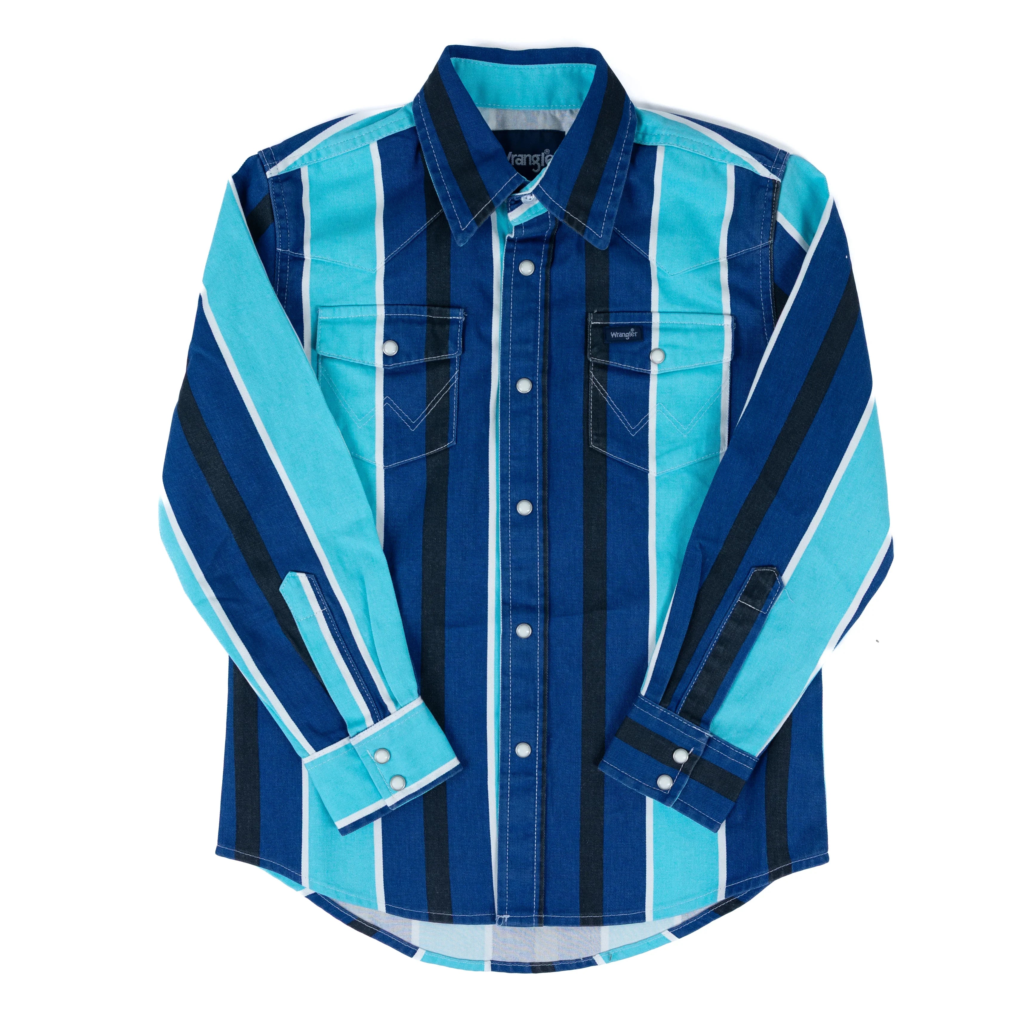 Boy's Wrangler Blue Stripe Brushpopper 112379231