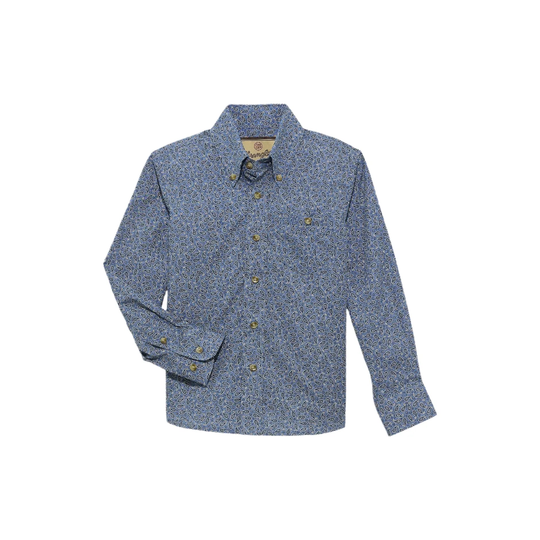 Boy's Wrangler Classic Button-Down Print Shirt 112365856 - Crazy House Western Wear