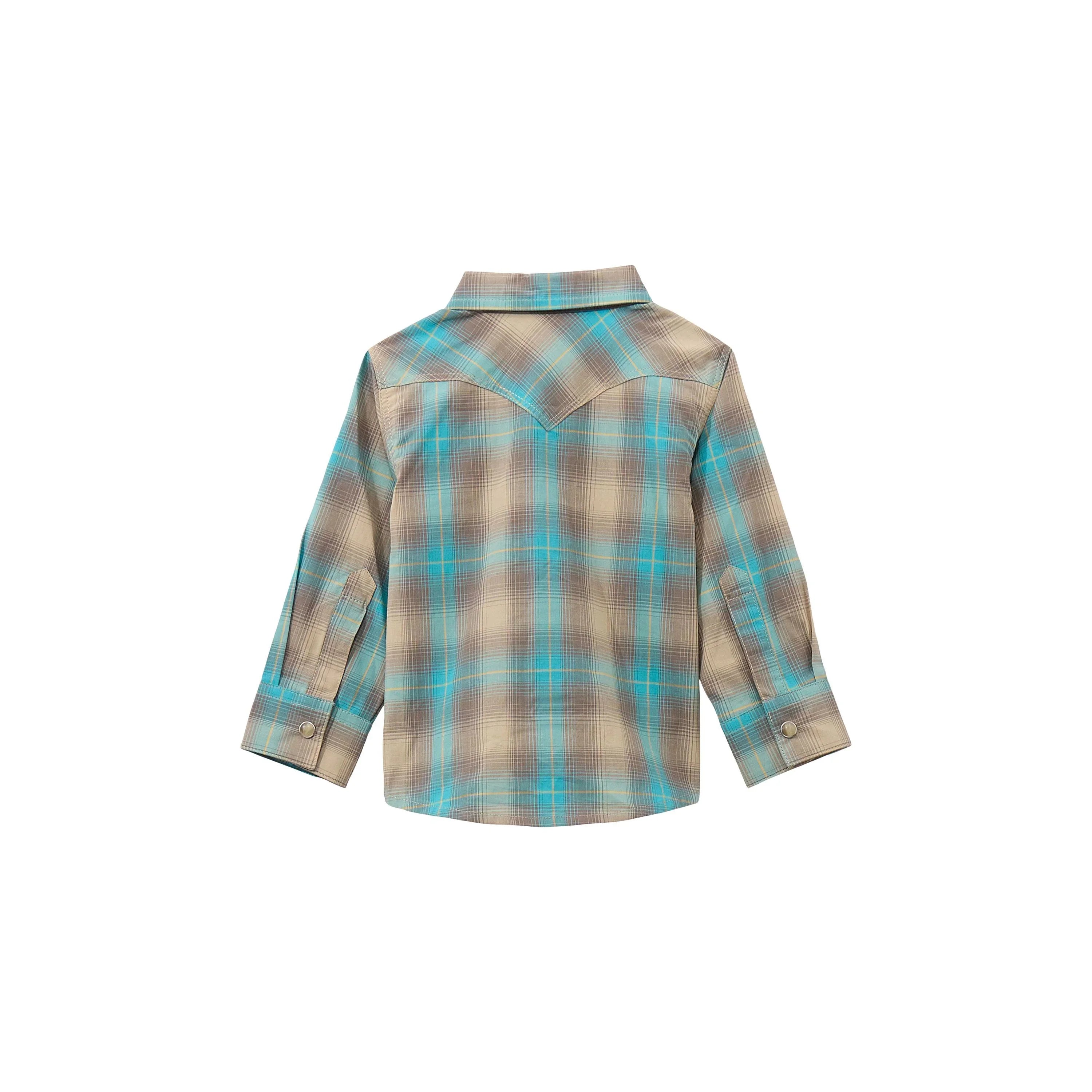 Boy's Wrangler Long Sleeve Plaid Shirt 112369526