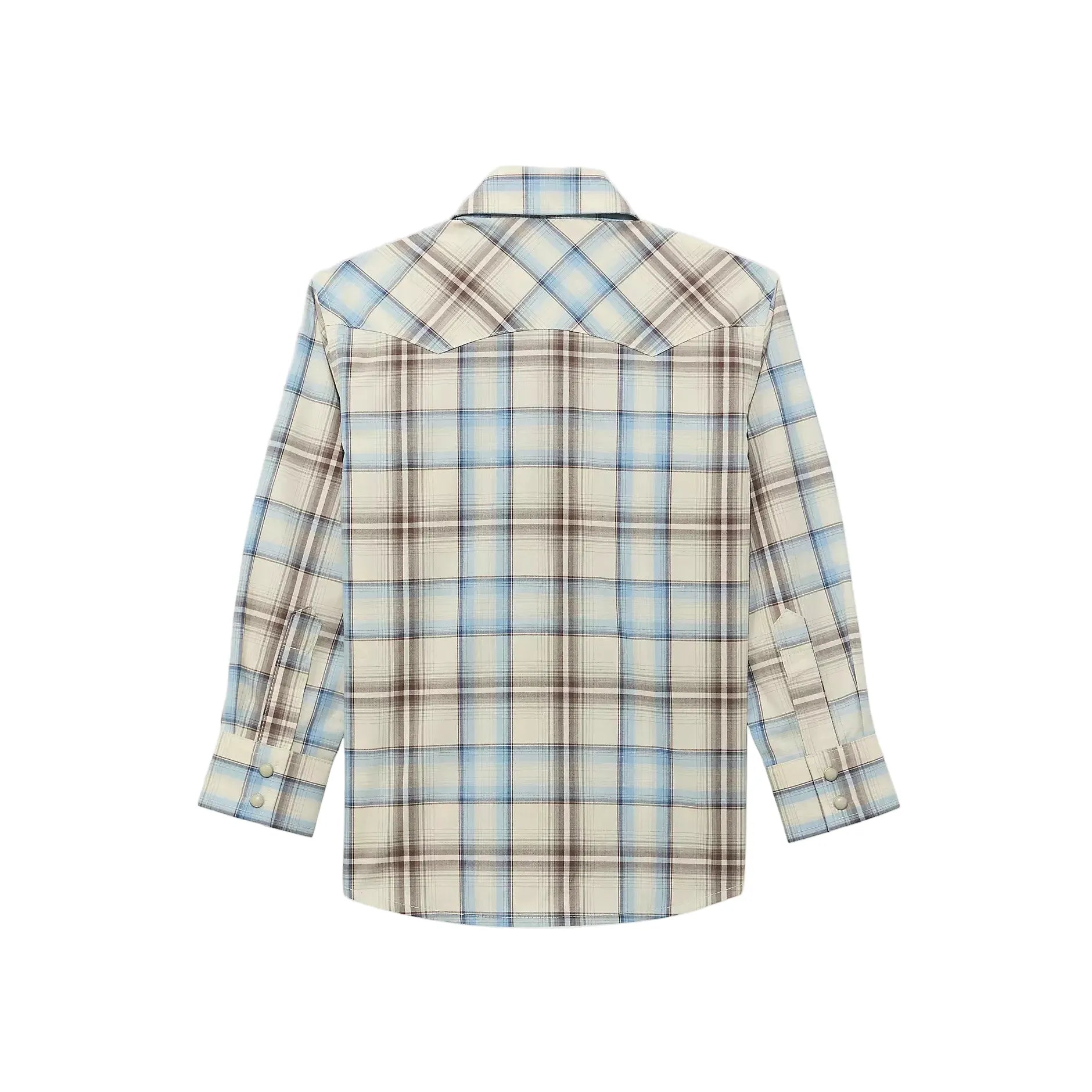 Boy's Wrangler Retro Western Snap Plaid Shirt With Front Sawtooth Pockets 112374767