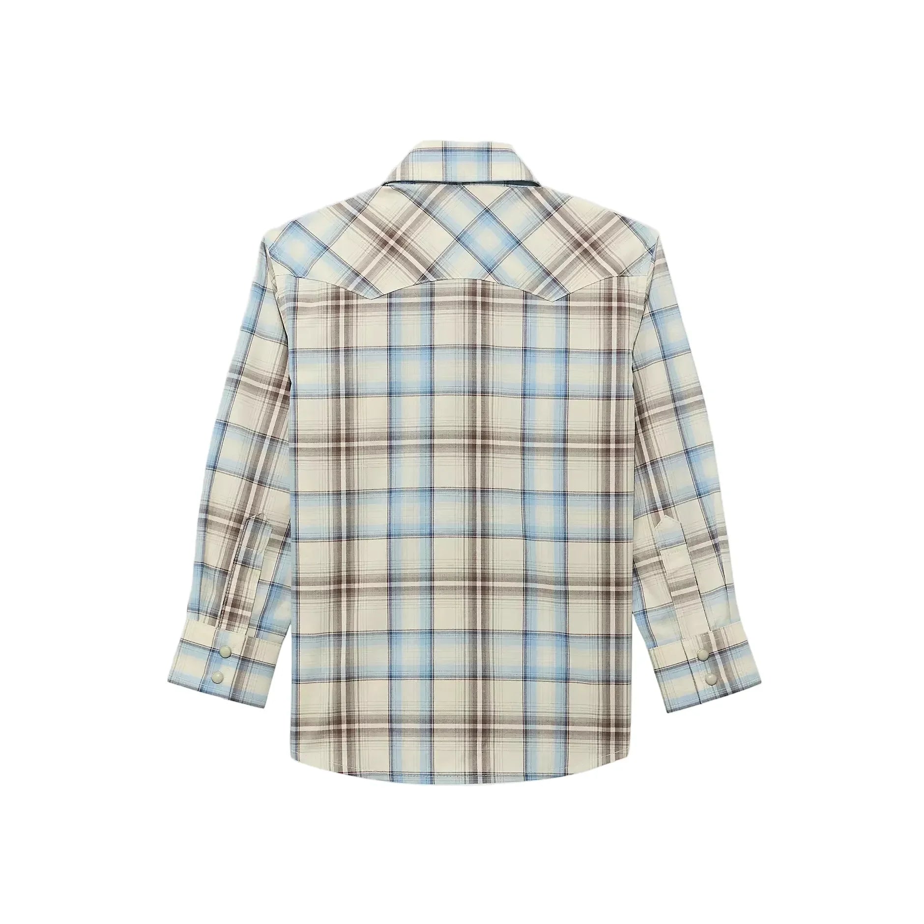 Boy's Wrangler Retro Western Snap Plaid Shirt With Front Sawtooth Pockets 112374767