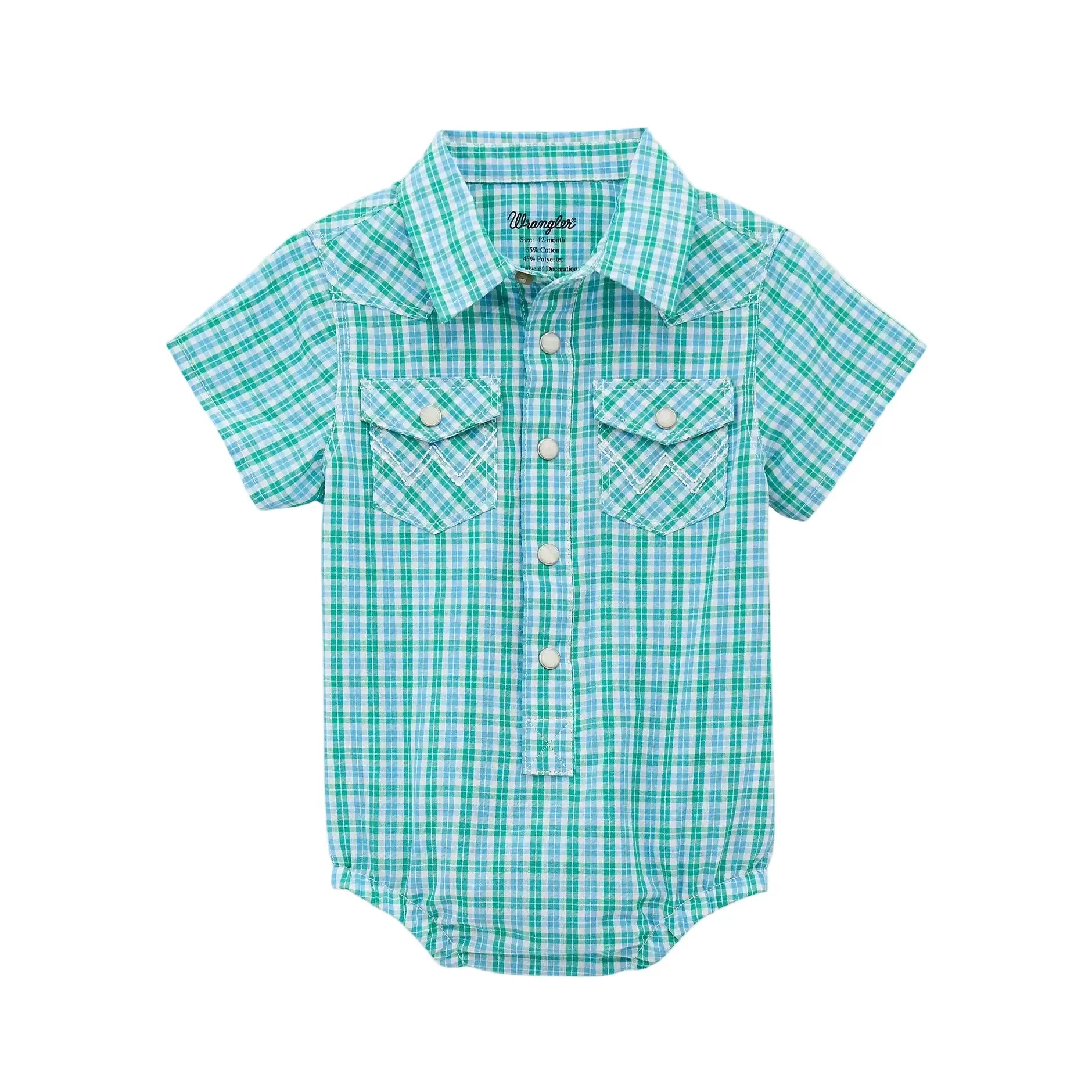 Boy's Wrangler Short Sleeve Western Snap Bodysuit 112378885