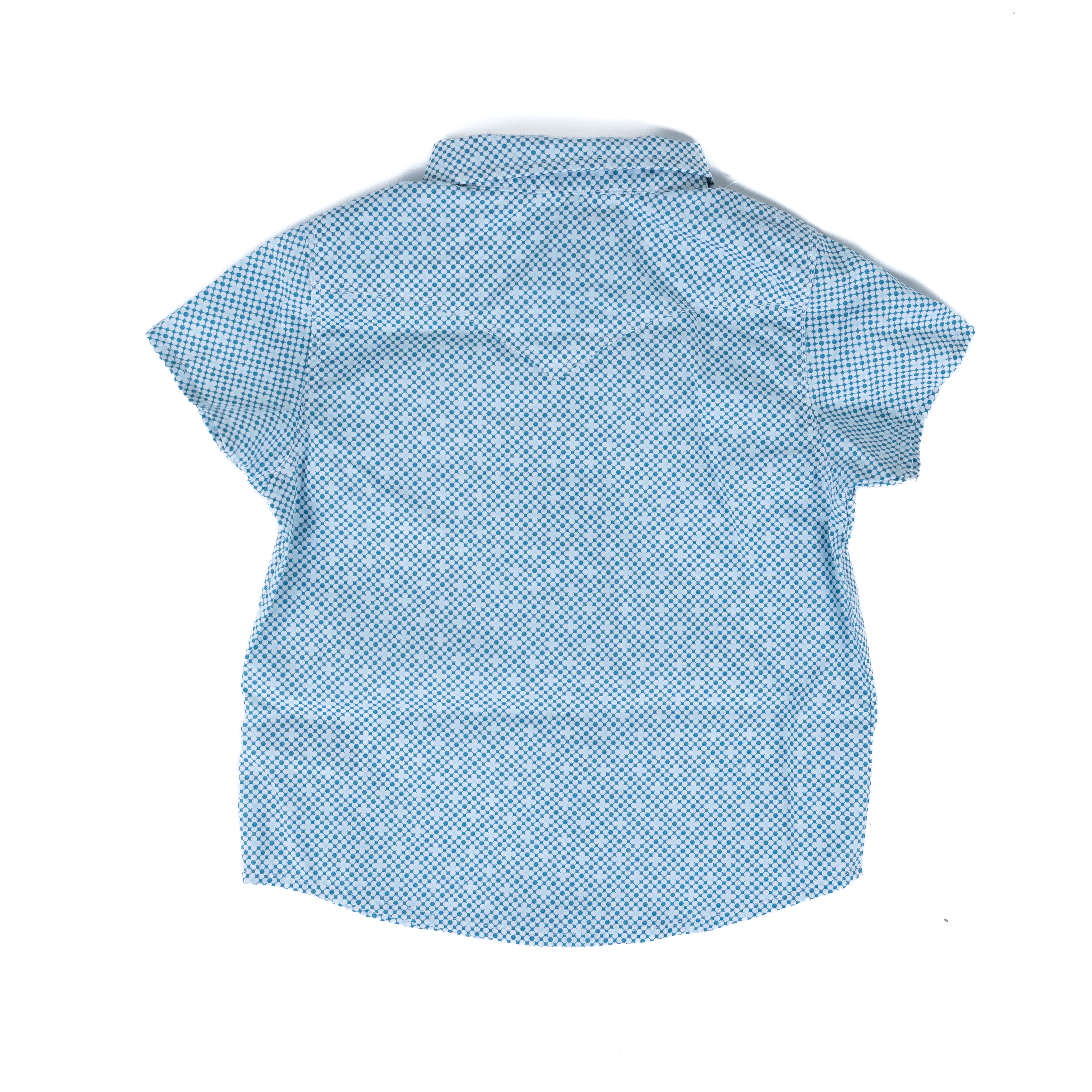 Boy's Wrangler Toddler Blue Geo Snap Printed Shirt 112378880