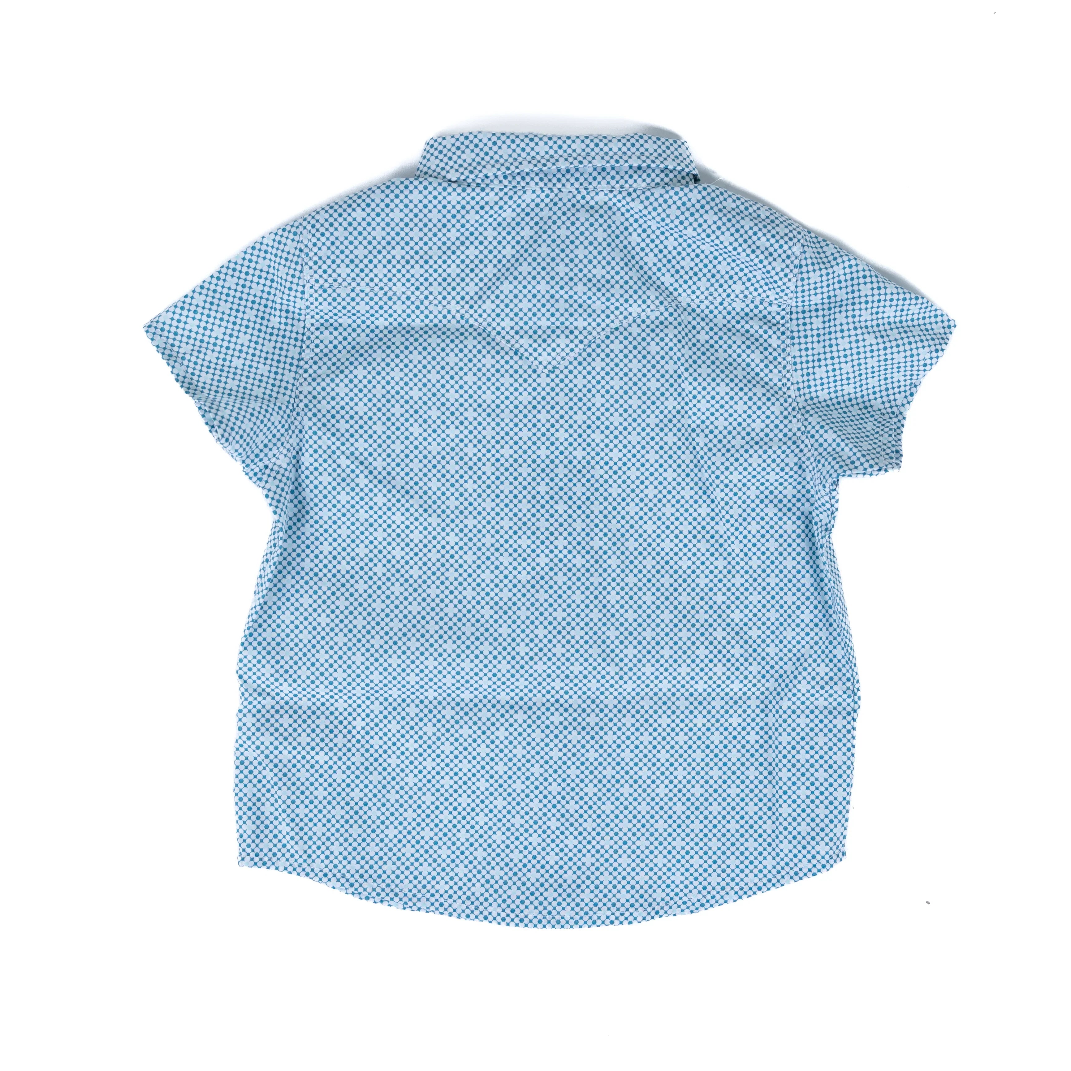 Boy's Wrangler Toddler Blue Geo Snap Printed Shirt 112378880