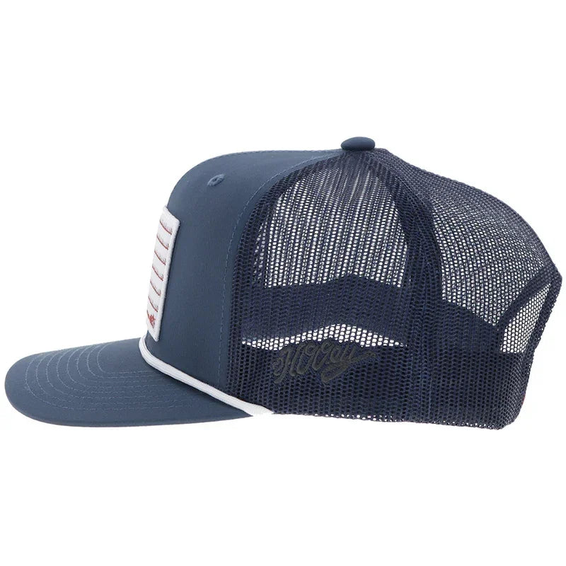 Boy's Youth Hooey "Liberty Roper" Navy with 1776 Flag Patch 2655T-NV-Y